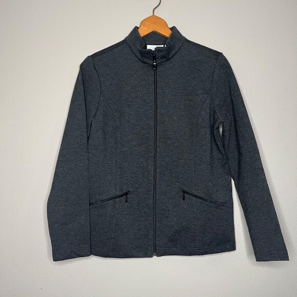 NWT Chicos Zip Up Jacket Size Medium Long Sleeve Stretch Casual $65 - Picture 1 of 5